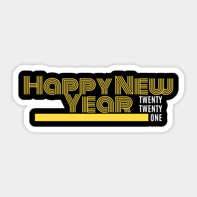 Happy New Year 2021 in text Sticker by Stupid Coffee Designs